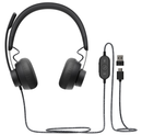Logitech Zone Wired Teams Headset - GRAPHITE | UC Zone , MS Teams Zone | 981-000875, 981-000870