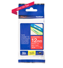 Brother TZ-435 P-touch Label Tape, 12mm, (1/2"), White on Red