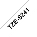 Brother P-touch 18mm TZ-S241 Strong Adhesive Tape, Black on White