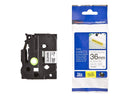 Brother P-touch 36mm TZ-S261 Strong Adhesive Tape, Black on White