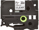 Brother TZ-161 P-touch Label Tape, 36mm, (1 1/2"), Black on Clear