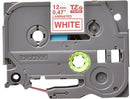 Brother TZ-232 P-touch Label Tape, 12mm, (1/2"), Red on White
