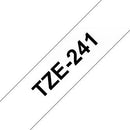 Brother TZ-241 P-touch Label Tape, 18mm, (3/4"), Black on White