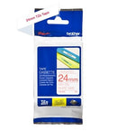 Brother TZ-252 P-touch Label Tape, 24mm, (1"), Red on White