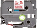 Brother TZ-252 P-touch Label Tape, 24mm, (1"), Red on White
