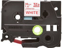 Brother TZ-262 P-touch Label Tape, 36mm, (1 1/2"), Red on White