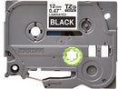 Brother TZ-335 P-touch Label Tape, 12mm, (1/2"), White on Black