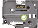 Brother TZ-344 P-touch Label Tape, 18mm, (3/4"), Gold on Black