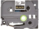 Brother TZ-354 P-touch Label Tape, 24mm, (1"), Gold on Black