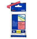 Brother TZ-431 P-touch Label Tape, 12mm, (1/2"), Black on Red