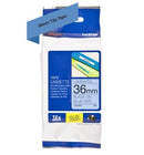 Brother TZ-561 P-touch Label Tape, 36mm, (1 1/2"), Black on Blue