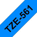 Brother TZ-561 P-touch Label Tape, 36mm, (1 1/2"), Black on Blue