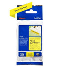 Brother TZ-651 P-touch Label Tape, 24mm, (1"), Black on Yellow