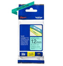 Brother TZ-731 P-touch Label Tape, 12mm, (1/2"), Black on Green