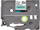Brother TZ-731 P-touch Label Tape, 12mm, (1/2"), Black on Green
