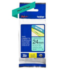 Brother TZ-751 P-touch Label Tape, 24mm, (1"), Black on Green