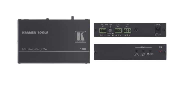 106 1:2 Microphone to Line Distribution Amplifier