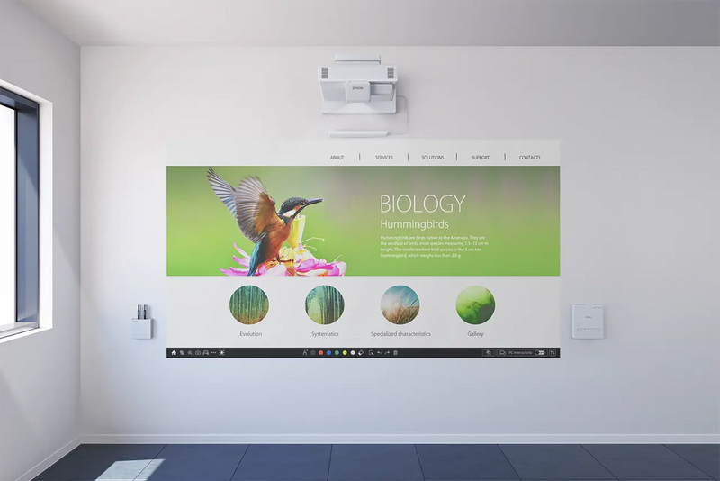 Epson EB-1485Fi Full HD 3LCD Interactive Ultra Short Throw Projector | Collaborative Learning & Dynamic Presentations