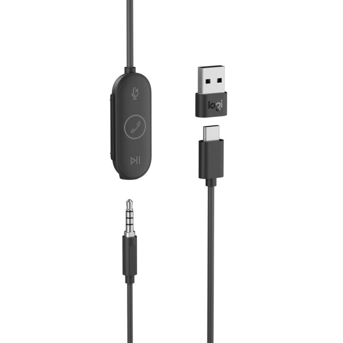 Logitech Zone Wired Earbuds - ROSE , GRAPHITE- USB - EMEA-914 | 981-001135, 981-001013