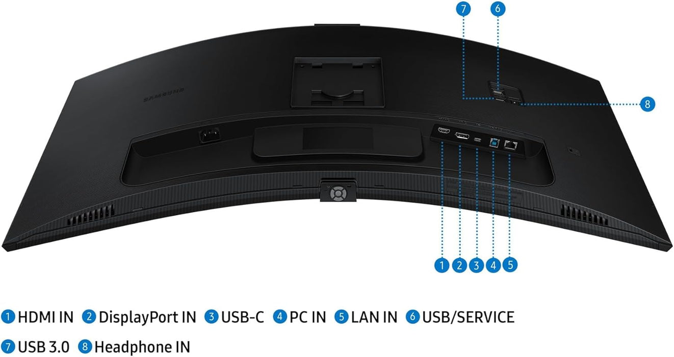 Samsung 34" S6 5VC Curved WQHD Webcam Business Monitor | LS34C650VAMXUE