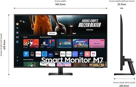Samsung 43" M70D VA 4K UHD Monitor | LS43DM702UMXUE
