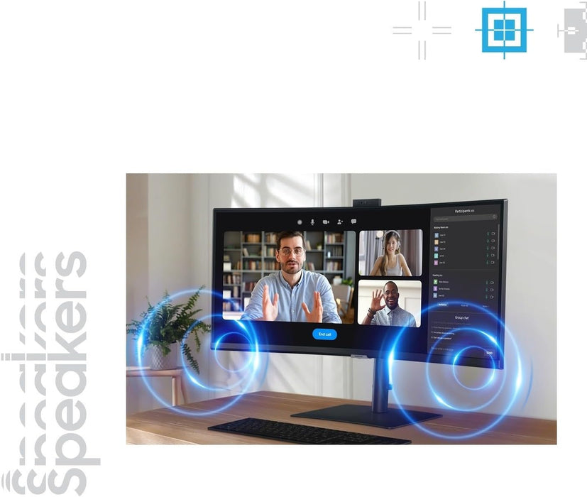 Samsung 34" S6 5VC Curved WQHD Webcam Business Monitor | LS34C650VAMXUE