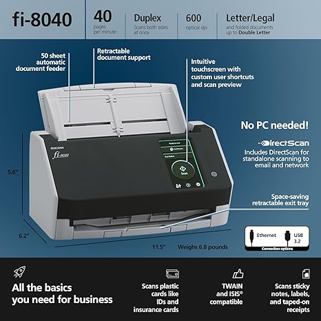 RICOH fi-8040 Document Scanner
