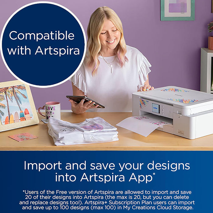 Brother SP-1 Sublimation Printer, Wireless Compact Printer with Starter Kit (Ink Set and Paper)
