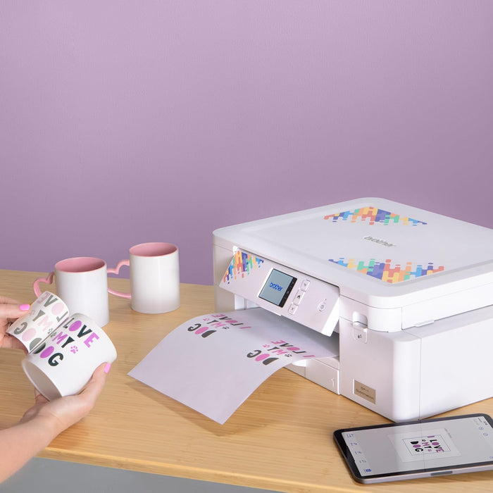 Brother SP-1 Sublimation Printer, Wireless Compact Printer with Starter Kit (Ink Set and Paper)