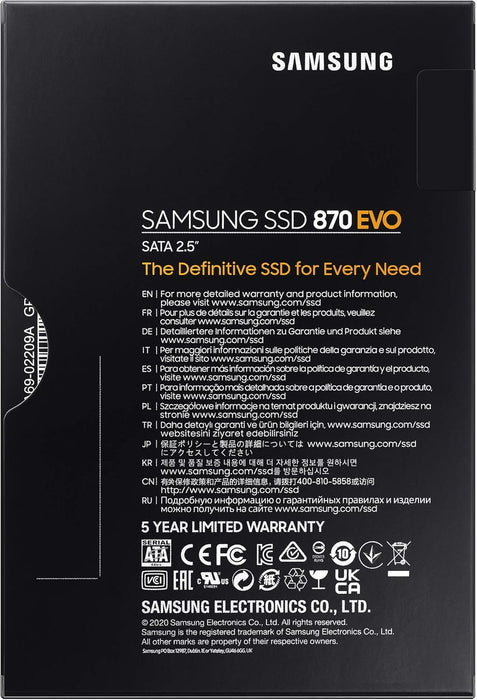 SAMSUNG 870 EVO 256GB 2.5 inch SATA III SSD | MZ-77E250BW