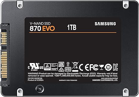 SAMSUNG 870 EVO 1TB 2.5 inch SATA III SSD | MZ-77E1T0BW