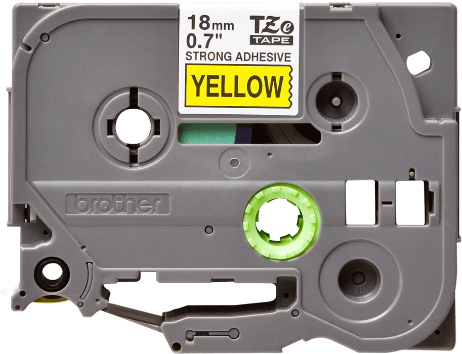 Brother P-touch 18mm TZ-S641 Strong Adhesive Tape, Black on Yellow