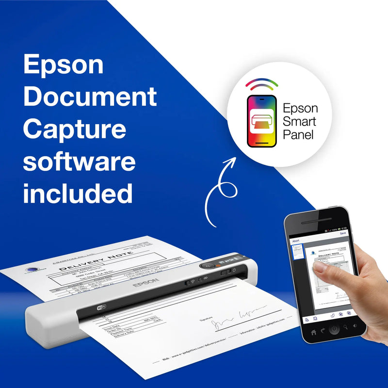 Epson WorkForce DS-70 Portable Document Scanner - Compact and Efficient