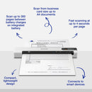 Epson WorkForce DS-80W Wireless Portable Document Scanner - Compact and Versatile