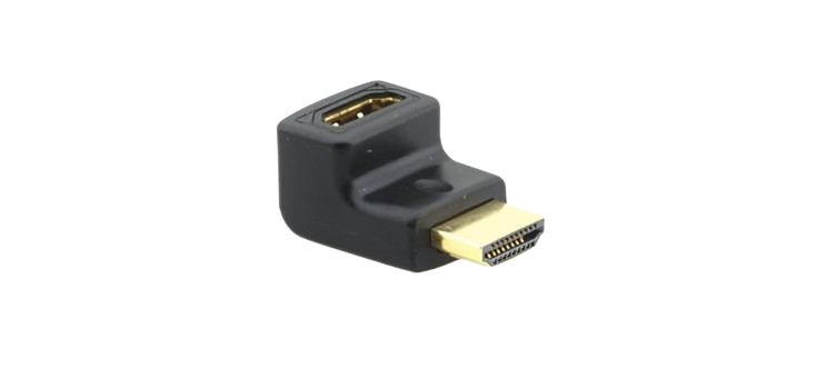 AD-HF/HM/RA HDMI (F) to HDMI (M) Right–Angled Adapter