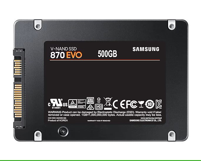 SAMSUNG 870 EVO 500GB 2.5 inch SATA III Internal SSD | MZ-77E500BW