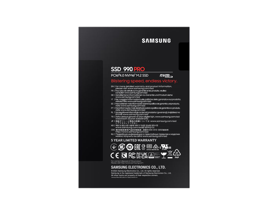 Samsung 990 PRO 2TB PCIe 4.0 NVMe M.2 | MZ-V9P2T0BW