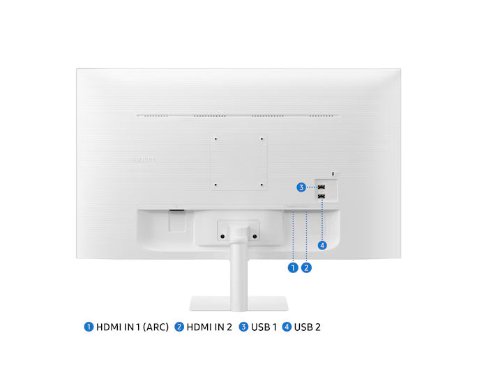 Samsung 32" Smart Monitor M5 M50D Full HD with Speaker | White | LS32DM501EMXUE