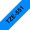 Brother TZ-551 P-touch Label Tape, 24mm, (1"), Black on Blue