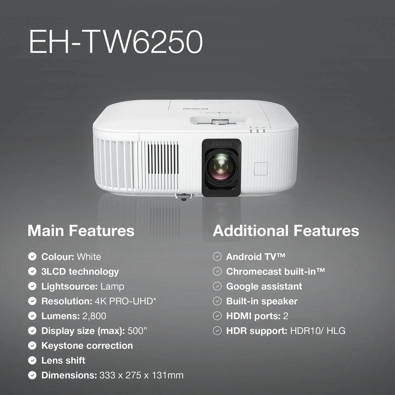 Epson EH-TW6250 Full HD 3LCD Home Theater Projector