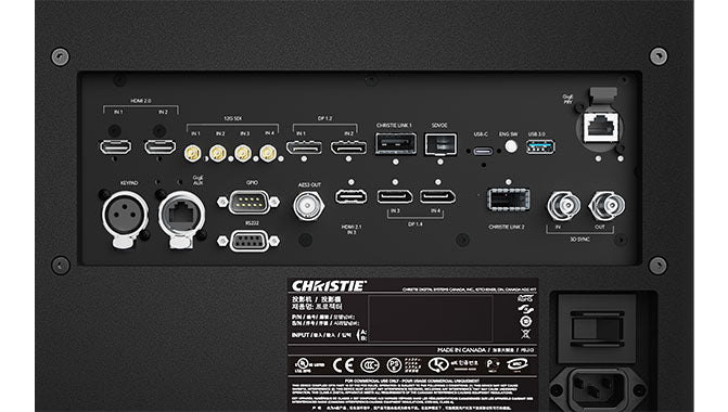 Christie M 4K25 RGB 3-DLP, UHD Pure Laser Projector - no lens | 163-044109-XX - Call for Price.
