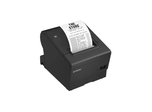 Epson TM-T88VII (112A0): USB, Ethernet, Serial, PS, UK, Black Receipt Printer