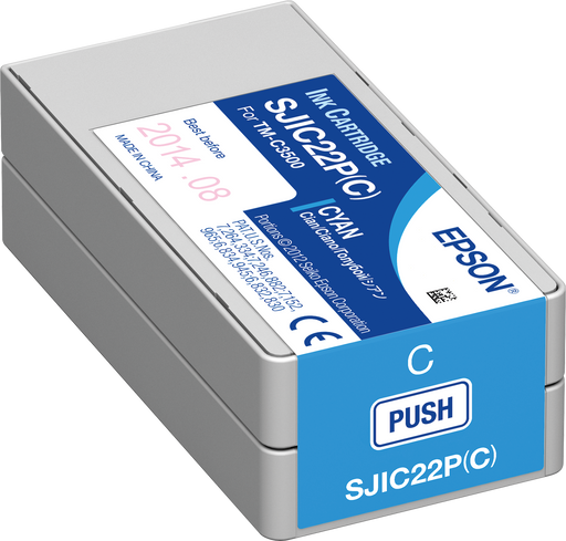 SJIC22P(C): Ink cartridge for ColorWorks C3500 (Cyan)
